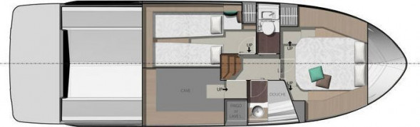 Катер Jeanneau NC 37 с моторами 2х260