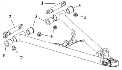 Комплект втулок для нижних рычагов (SM-08177L, SM-08177R) Polaris SM-08277