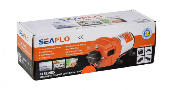Помпа водоподающая мембранная SeaFlo, 24 В, 10 л/мин, 1.2 бар, 1.5 А