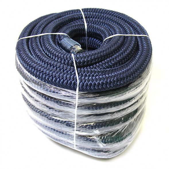 Плетеный швартовый трос c огоном 20мм*15м тёмно-синий
