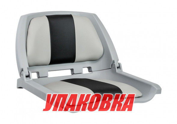 Кресло мягкое складное, обивка винил, цвет серый/угольный (упаковка из 4 шт.)