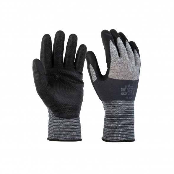 Перчатки защитные SHOWA Excellent Fit 381 Grey/Black, XL