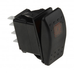 Переключатель двухпозиционный (ON)-ON 12 В/20А 7Р с подсветкой без фиксации 1 положения