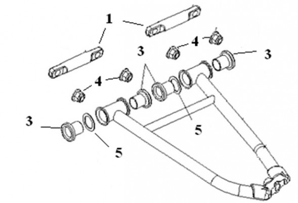 Комплект втулок для верхних рычагов(SM-08181,SM-08182) Polaris SM-08278