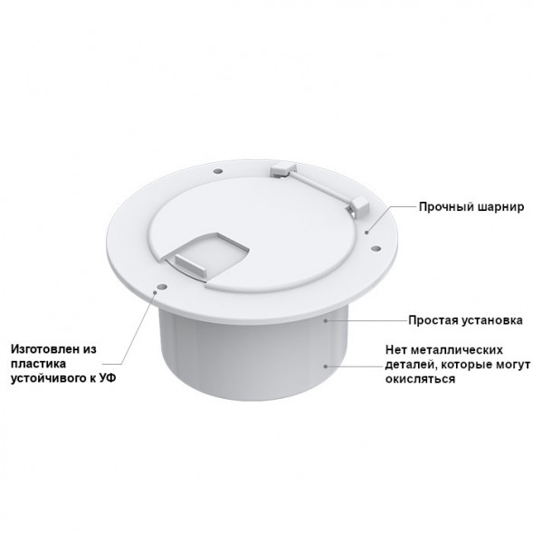 Люк технологический SEAFLO 130 мм, белый