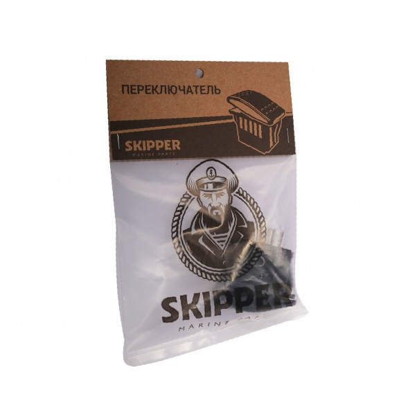 Переключатель двухпозиционный Skipper (ON)-OFF 12В 20А, 5 контактов, с подсветкой