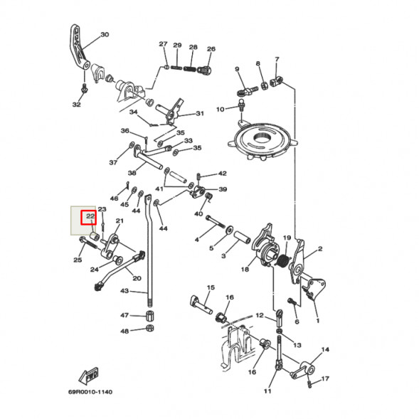 Втулка Yamaha 25-30 ;F9.9-50 (Yamaha)