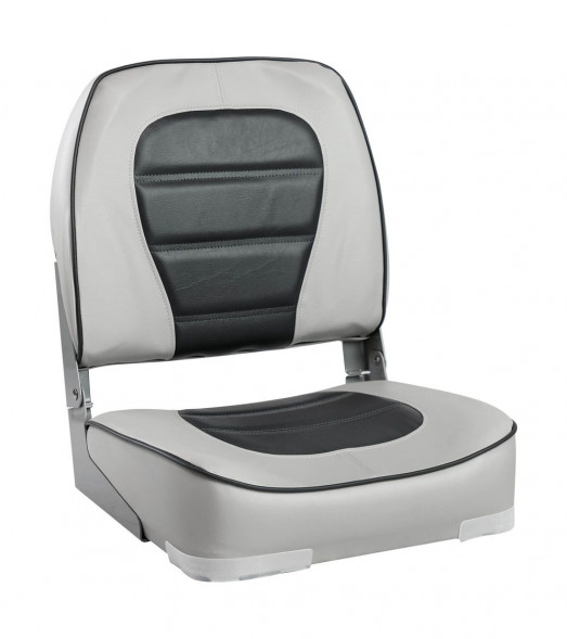 Кресло мягкое складное, обивка винил, цвет серый/угольный, Marine Rocket