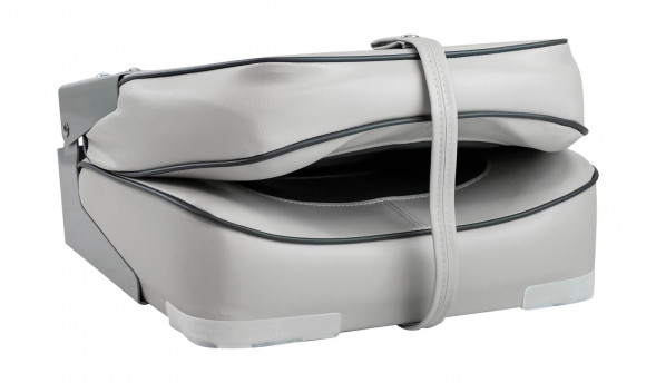 Кресло мягкое складное, обивка винил, цвет серый/угольный, Marine Rocket