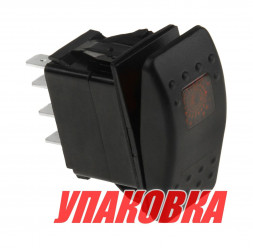 Переключатель двухпозиционный (ON)-ON 12 В/20А 7Р с подсветкой без фиксации 1 положения (упаковка из 10 шт.)