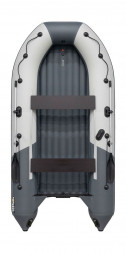 Надувная лодка ПВХ, Ривьера Компакт 3800 НДНД Комби, светло-серый/графит