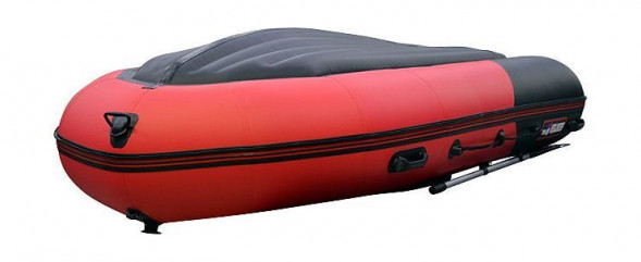 Надувная лодка ПВХ, Хантер 330 Про НДНД, красный/черный