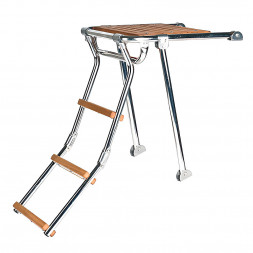 Платформа кормовая с трапом 3 ступени ироко