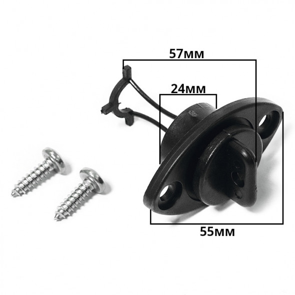 Заглушка дренажная SUNFINE 55 мм с крепежом, пластик черный
