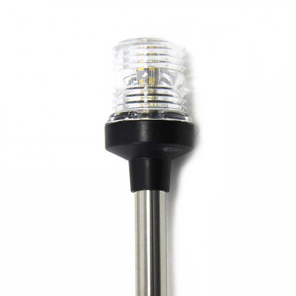 Огонь круговой светодиодный на стойке 318 мм, нержавеющая сталь