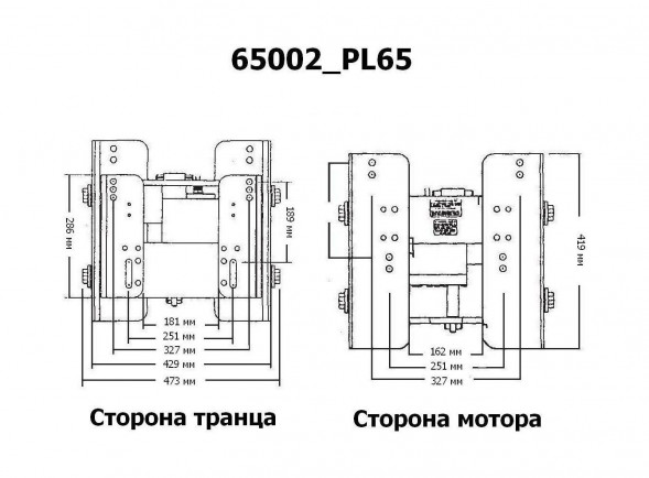 Подъёмник мотора гидравлический 50-300 л.с. вертикальный, скоростной (Power-Lift) с указателем