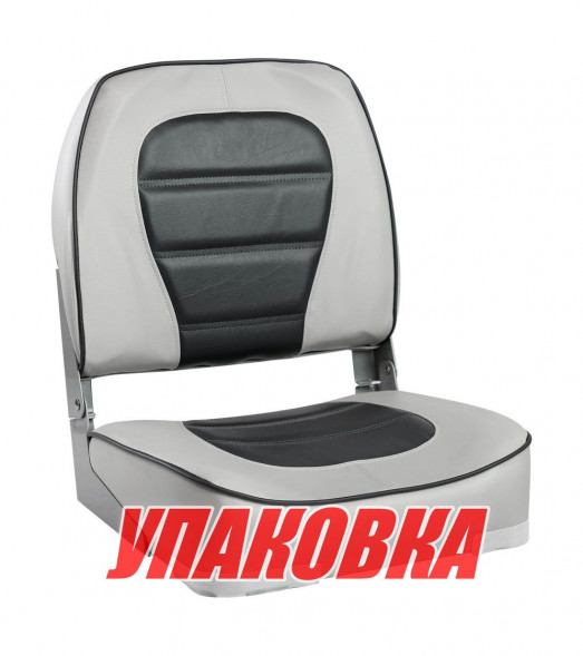 Кресло мягкое складное, обивка винил, цвет серый/угольный, Marine Rocket (упаковка из 2 шт.)