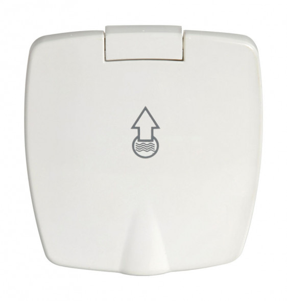 Короб с быстроразъемным штуцером, квадратный, белый