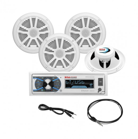 Морская аудиосистема 1DIN BOSS MCK632WB.64 (комплект4)