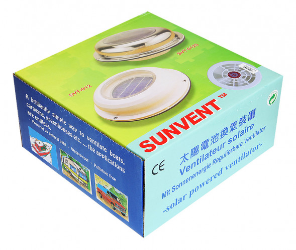 Вентилятор на солнечный батареях, корпус из нержавеющей стали