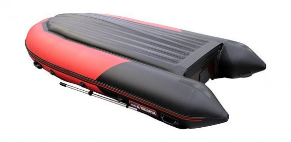 Надувная лодка ПВХ, Хантер 350 Про НДНД, красный/черный