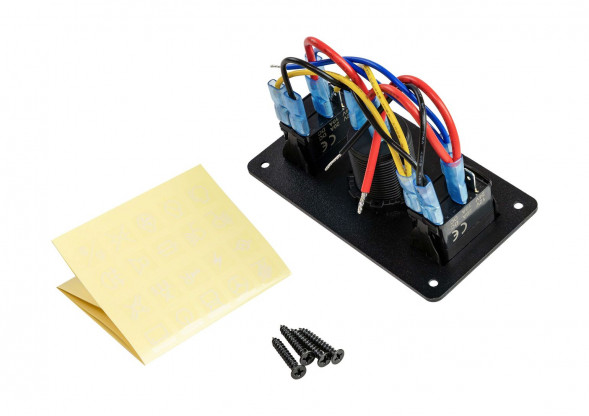 Панель бортового питания 2 переключателя, розетка питания (упаковка из 2 шт.)