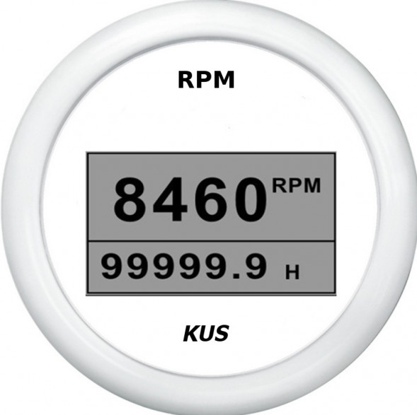 Тахометр цифровой 8000 об/мин со счетчиком моточасов (WW), SR:1-10