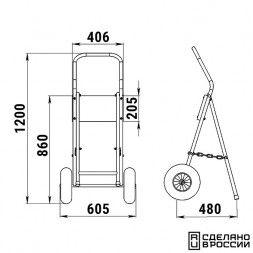 Тележка для ПЛМ складная &quot;КОМПАКТ Плюс&quot;