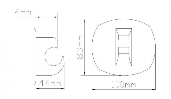 Держатель весла тип a, серый