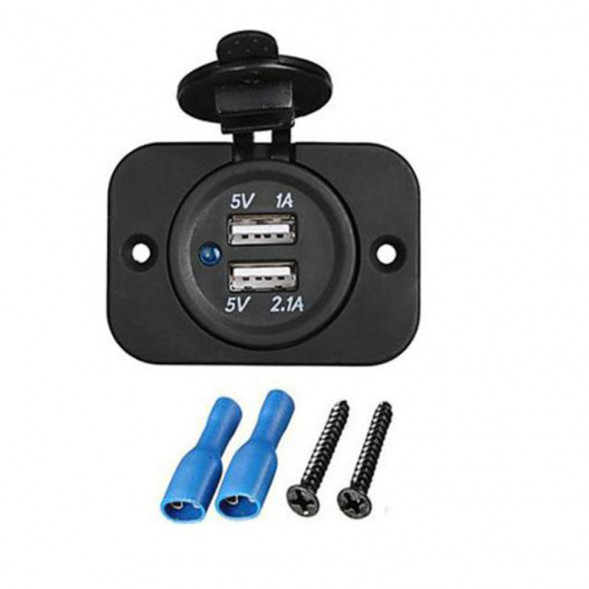 Разъем USB Skipper 5В 3.1A, врезной, задняя (подкладная) панель