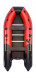 Надувная лодка ПВХ, Ривьера Компакт 3600 НДНД Комби, красный/черный