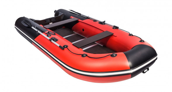 Надувная лодка ПВХ, Ривьера Компакт 3600 НДНД Комби, красный/черный