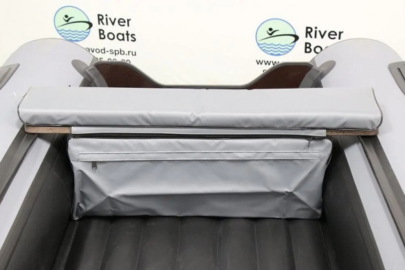 Комплект из 2-х накладок на сиденье, одна с сумкой 1150*230 мм, серый