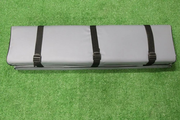 Комплект из 2-х накладок на сиденье, одна с сумкой 1150*230 мм, серый