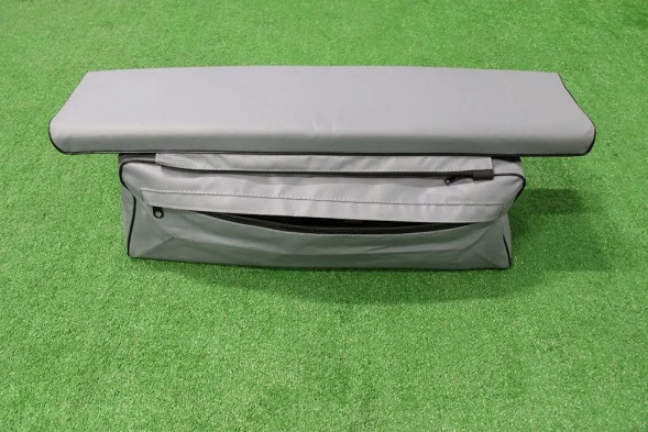 Комплект из 2-х накладок на сиденье, одна с сумкой 1150*230 мм, серый