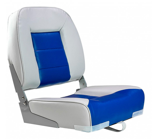 Сиденье «Premium low back», серое с синим