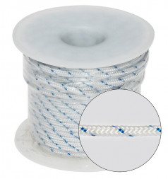Шпагат полипропиленовый, 2,5 мм х 20 м, белый с  синей маркирующей нитью