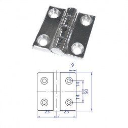 Петля прямоугольная неразъемная 2&quot;х2&quot;