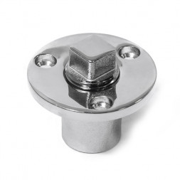 Заглушка дренажная SUNFINE с резьбовой пробкой, 50мм, нержавеющая сталь