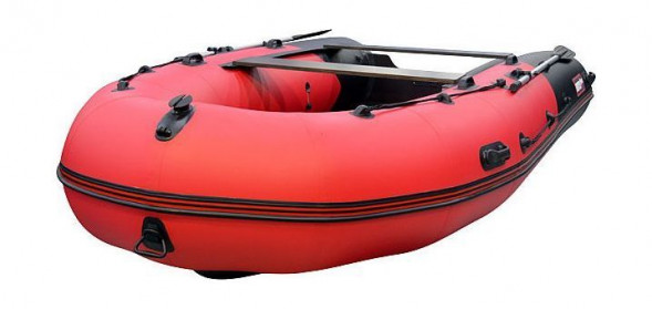 Надувная лодка ПВХ, Хантер 420 Про НДНД, красный/черный