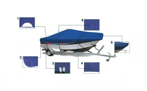 Тент транспортировочный для лодок длиной 5,0-5,3 м с консолью