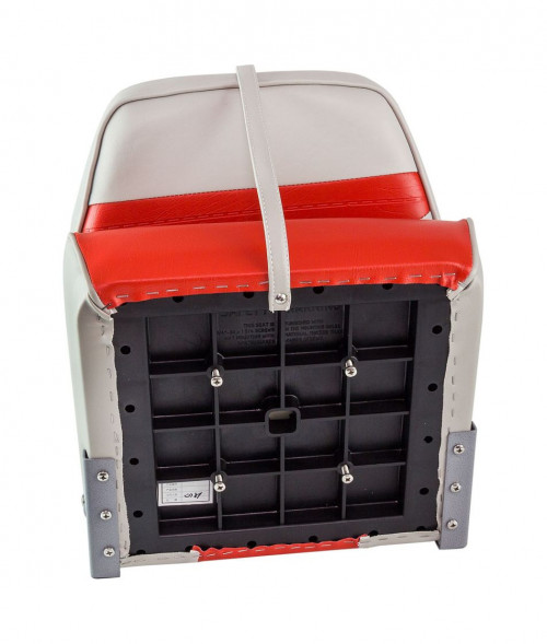 Кресло складное мягкое ECONOMY с высокой спинкой, цвет серый/красный