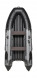 Надувная лодка ПВХ, Адмирал 375 S НДНД,  роульс, рым, накладки, серый/черный