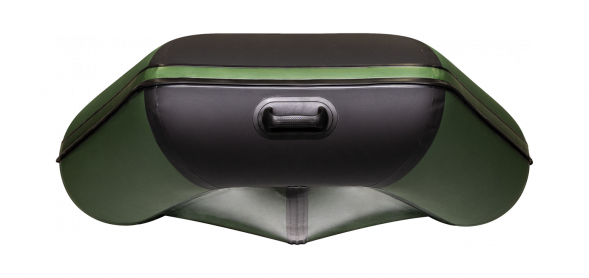 Надувная лодка ПВХ, АКВА 3200 слань-книжка киль, зеленый/черный