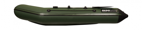Надувная лодка ПВХ, АКВА 3200 слань-книжка киль, зеленый/черный
