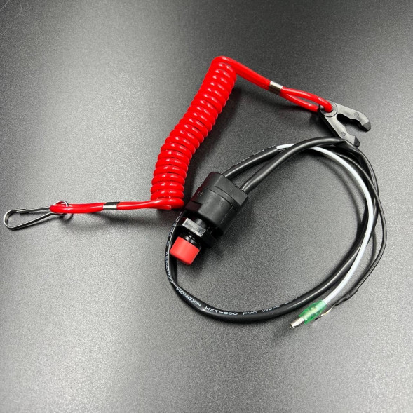 Кнопка аварийной остановки двигателя с чекой Yamaha (6E9-82575-02) (YUELANG)