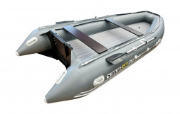 Надувная лодка ПВХ, SOLAR-430 Super Jet tunnel, серый