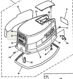 Уплотнение капота Yamaha 20-25D (E)MHS/L