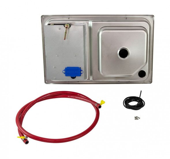 Плита газовая с мойкой, стеклянная крышка, Marine Rocket