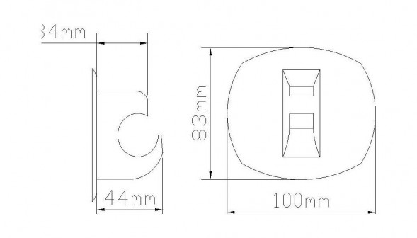 Держатель весла тип a, черный, 2 шт